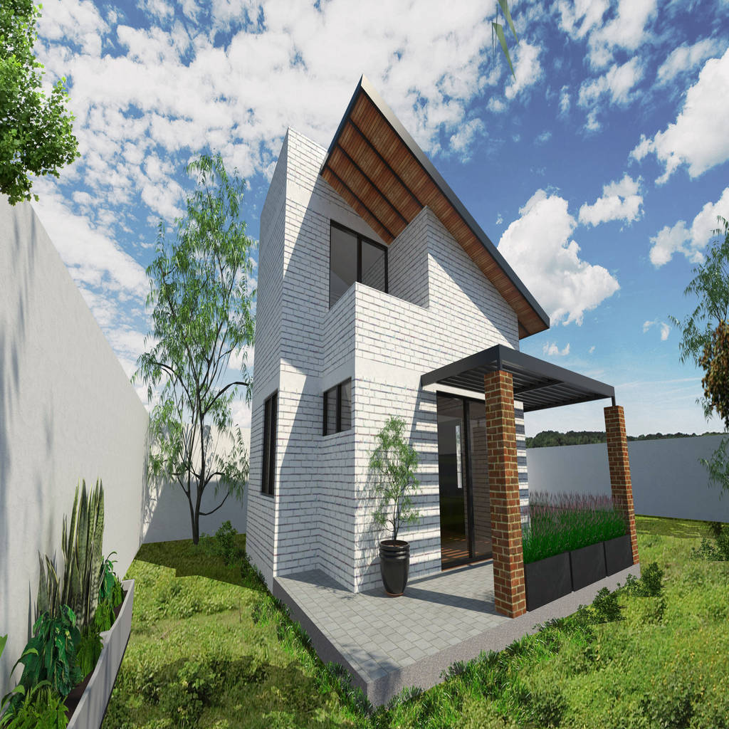 Exterior 1 creat arquitectura casas de campo ladrillos blanco | homify
