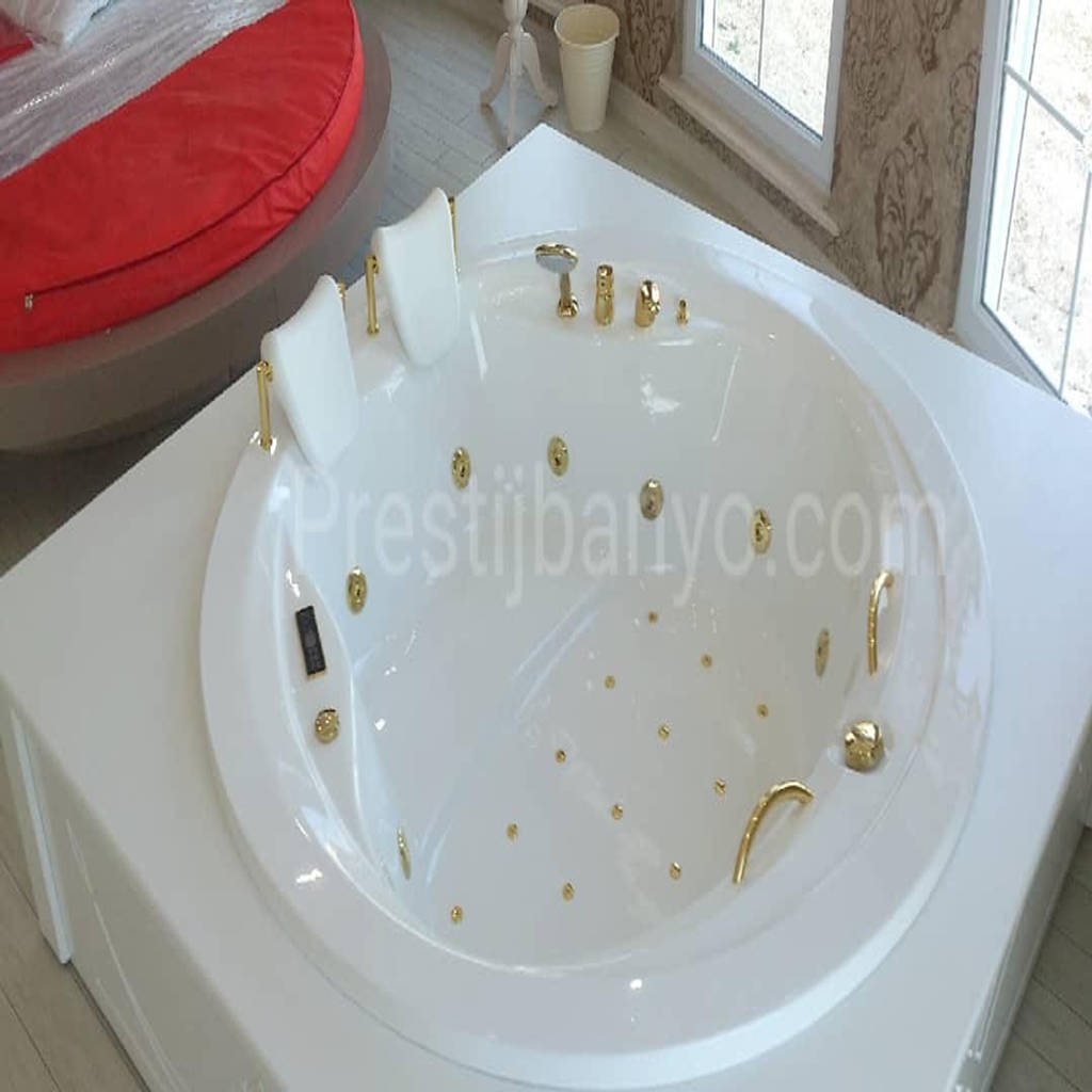 Lake Altin Sari Cift Kisilik Jakuzi Modern Yatak Odasi Prestij Banyo Modern Ahsap Ahsap Rengi Homify