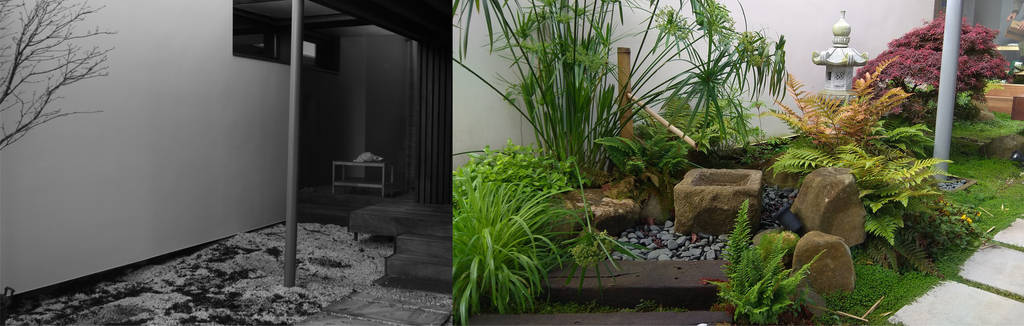 Jardin zen en un pequeño espacio jardines japoneses -- estudio de