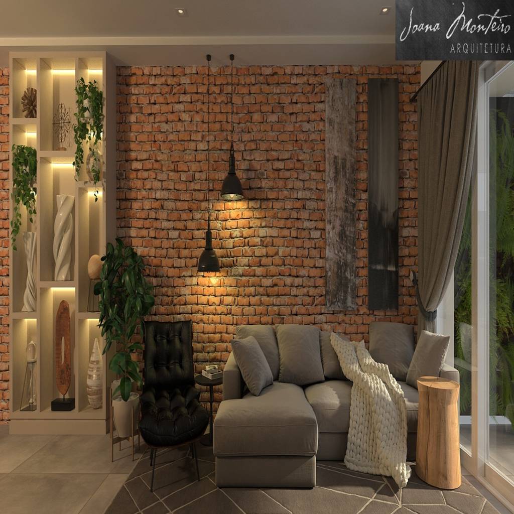 러스틱스타일 거실 by arquiteta joana monteiro 러스틱 (rustic) | 호미파이 & homify