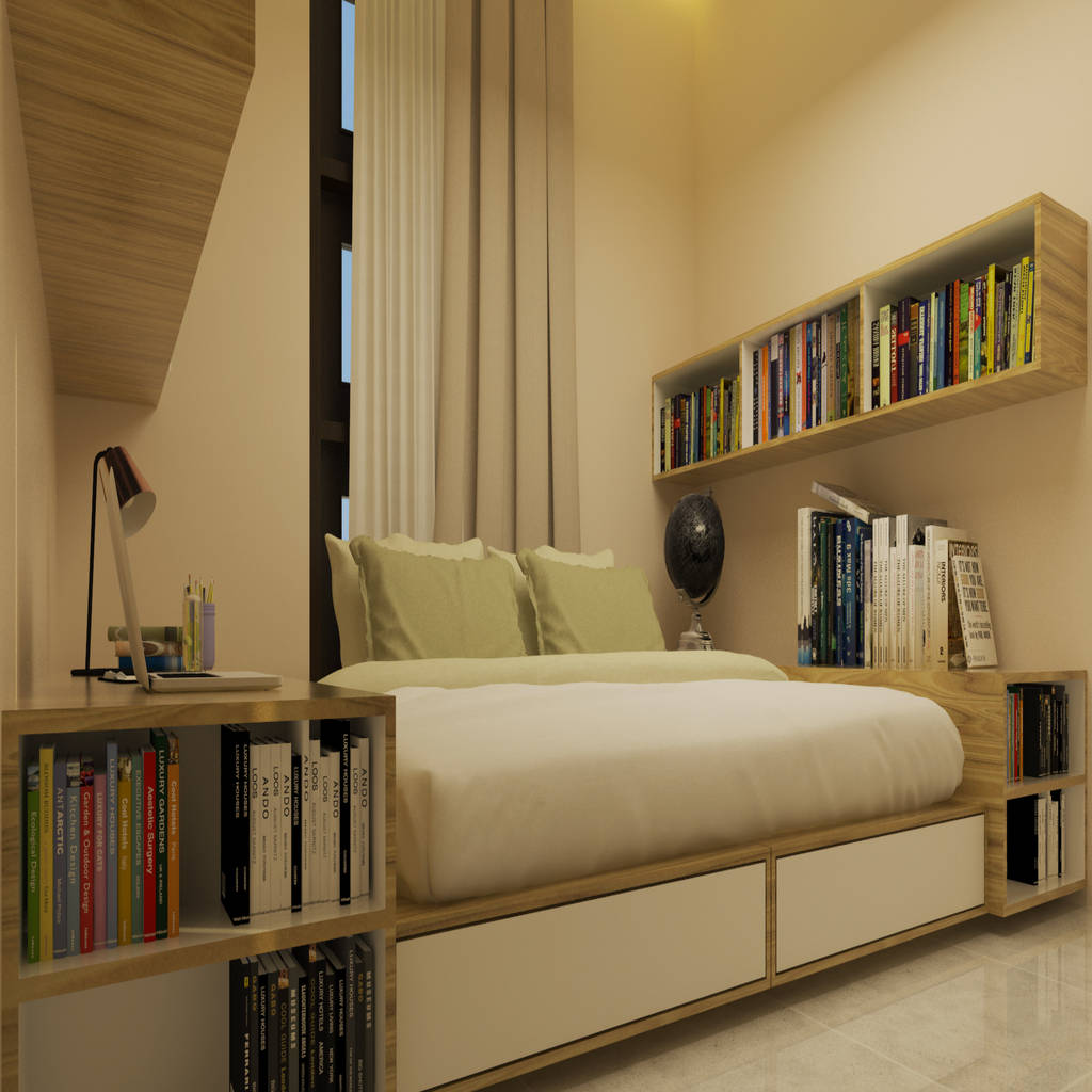 Yn house  interior design kamar  tidur  by dk std id homify