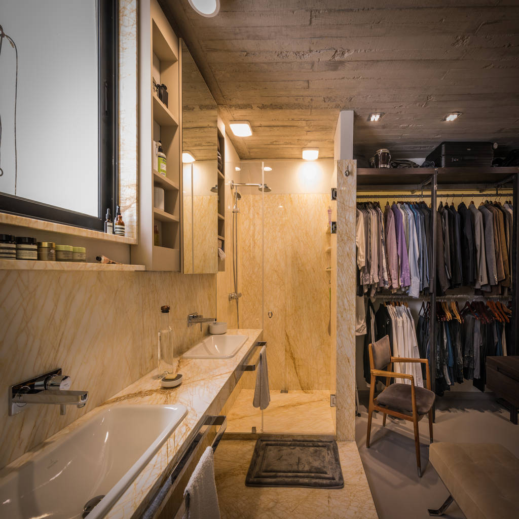 Baño con vestidor vestidores industriales de paola calzada arquitectos