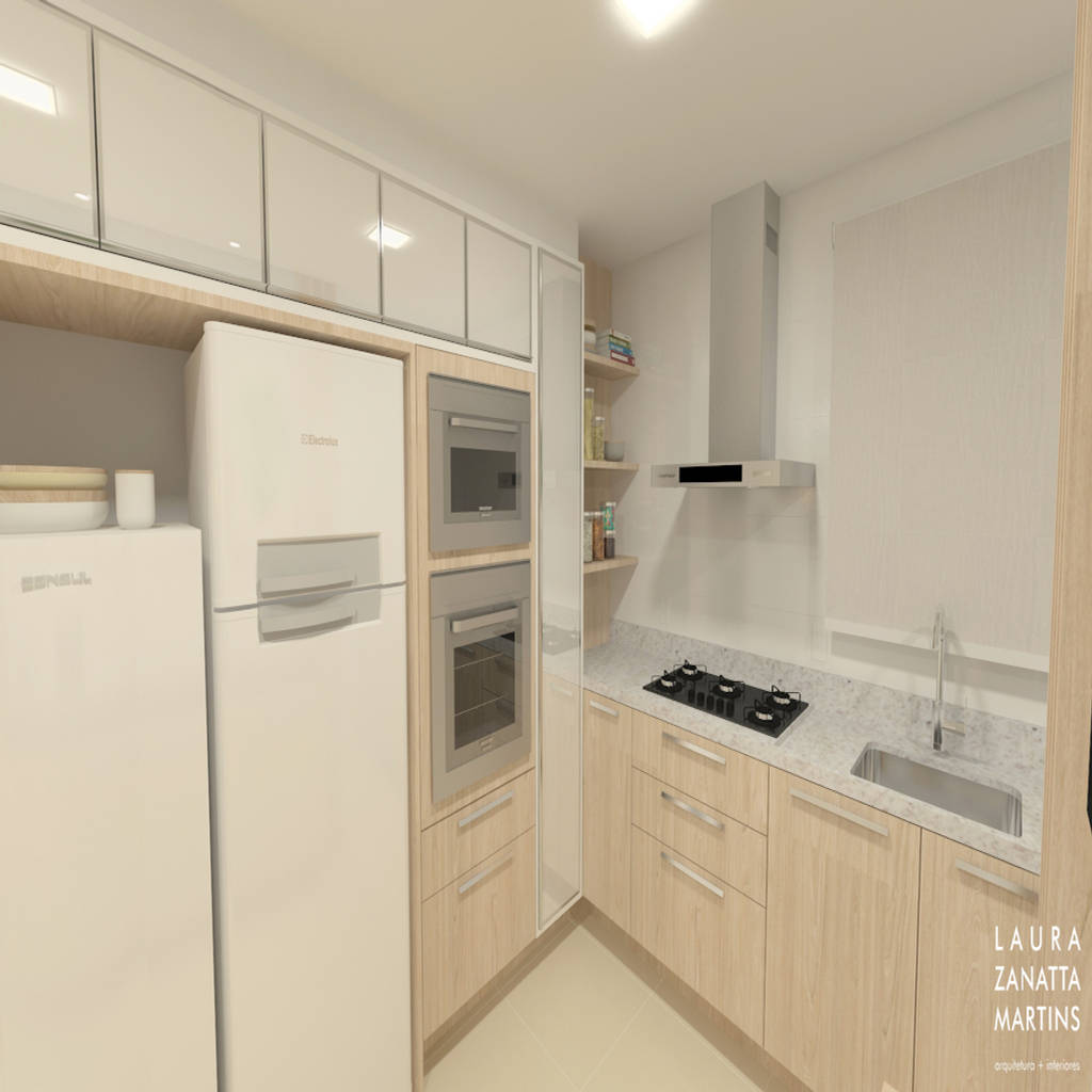Estar Jantar E Cozinha Mj Por Arquiteta Laura Zanatta Martins Moderno Homify