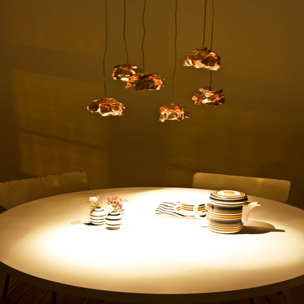 Kupfer-pendelleuchte meteorit mini 2488 leuchten moderne küchen kupfer