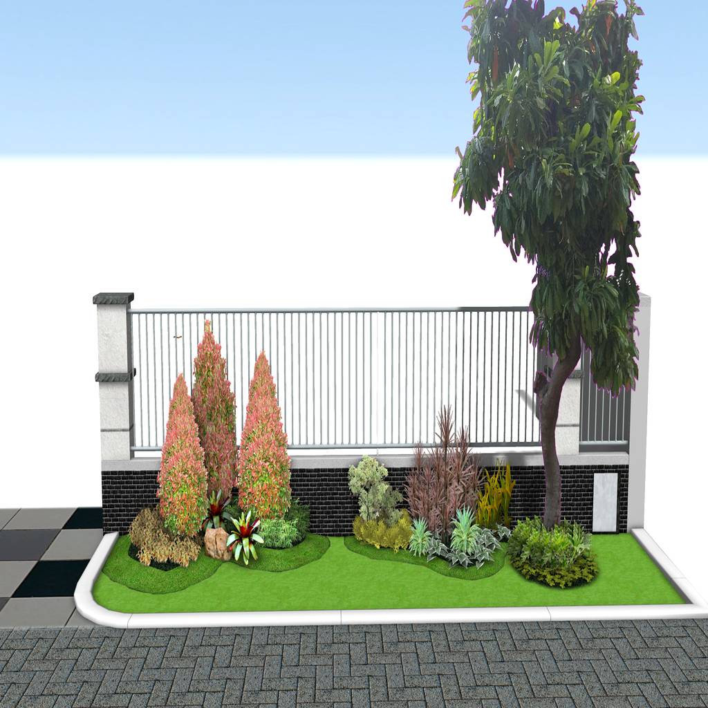 Taman depan rumah minimalis taman modern oleh tukang taman surabaya