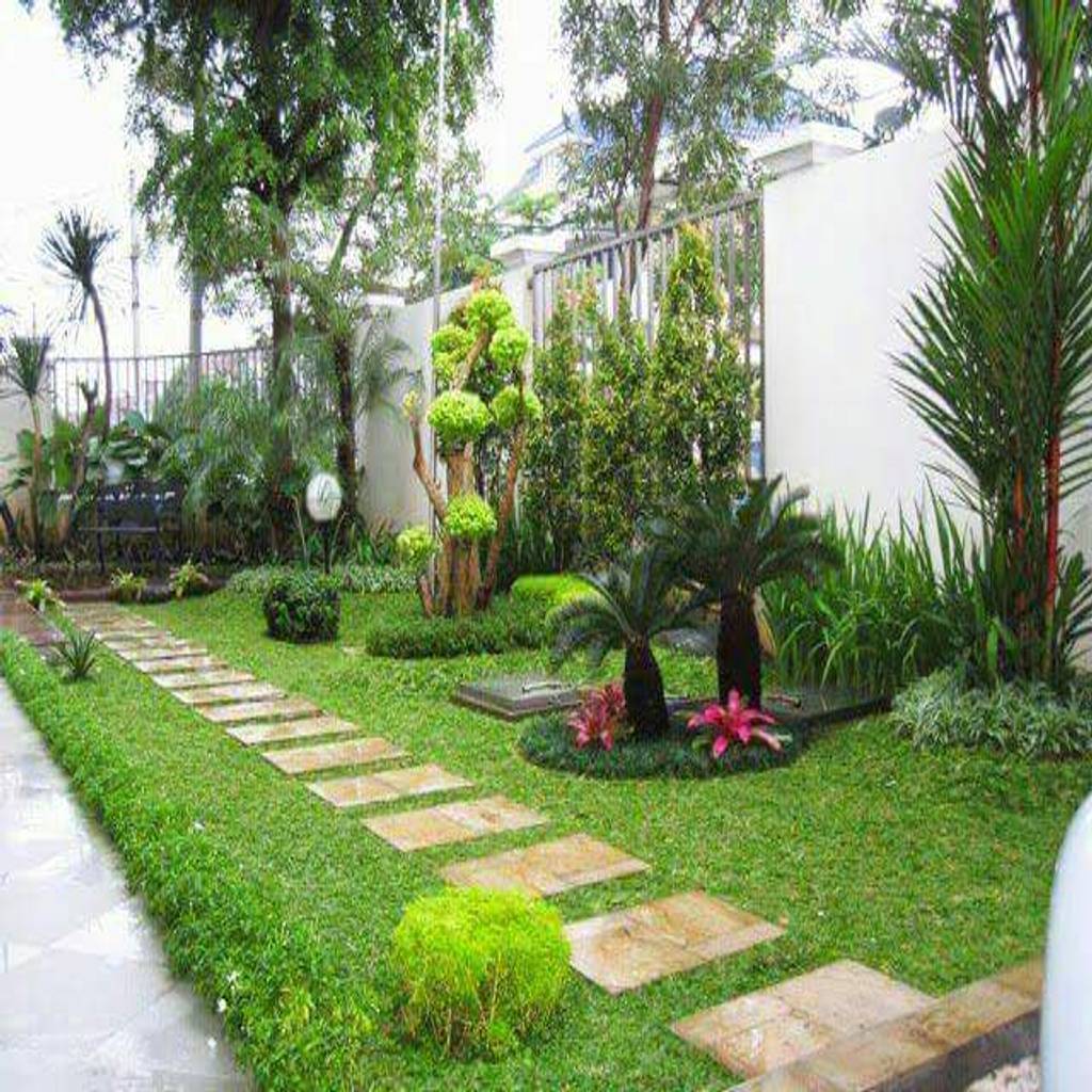 Taman halaman samping oleh tukang taman surabaya - tianggadha-art