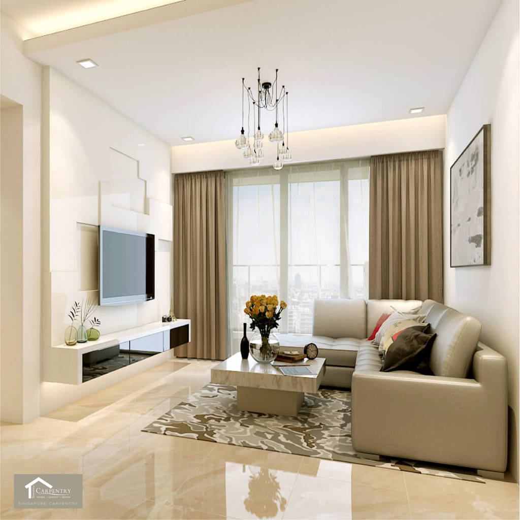 Living Room Minimalist Living Room By Singapore Carpentry Interior