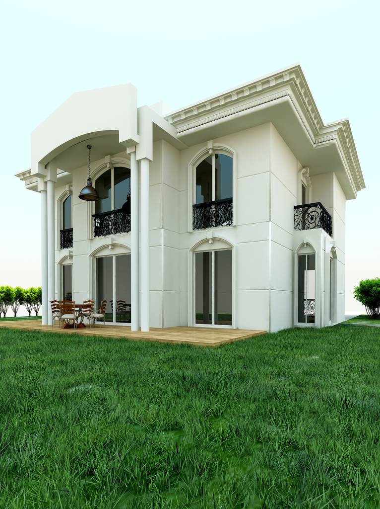 Vi̇lla projesi̇ 3d projelendi̇rme modern evler merkez mi̇marlik yapi