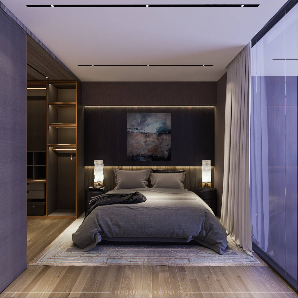 Modern Glamour At Gerald Drive Modern Style Bedroom By Singapore