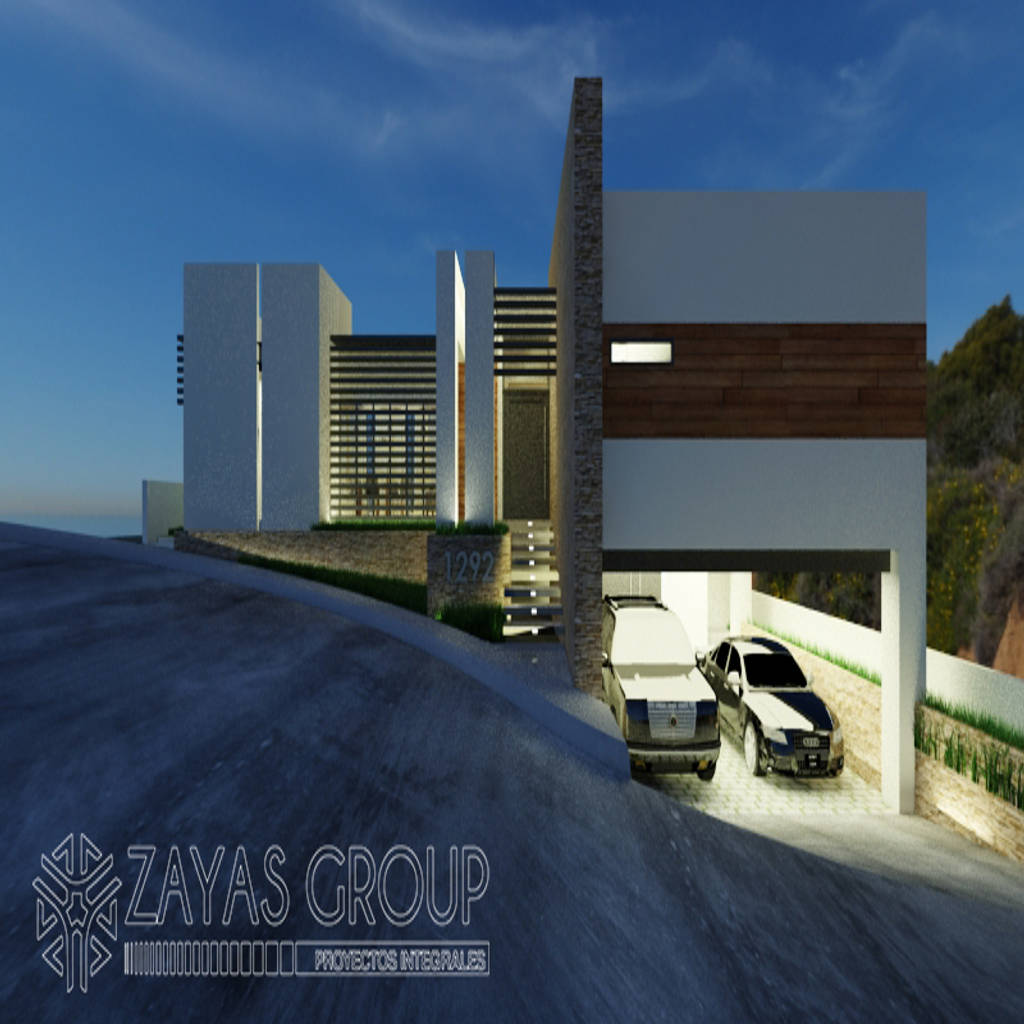 Fachada principal zayas group casas de campo cerámico blanco | homify