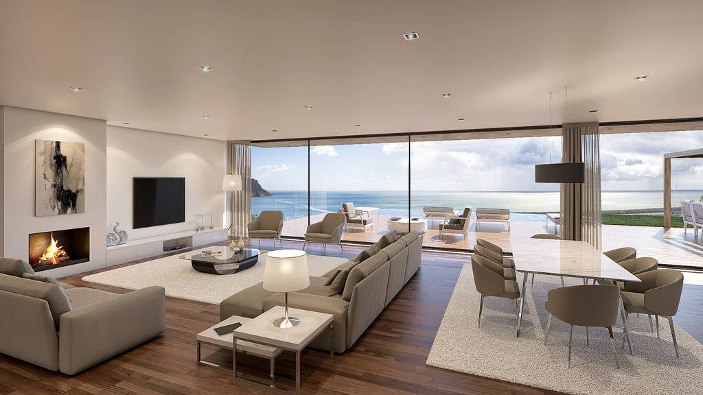 Casa sp1 – moradia em sesimbra – projeto de arquitetura – sala salas de ...