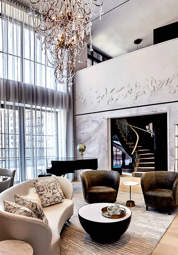 Living room—86th street new york modern living room by joe ...