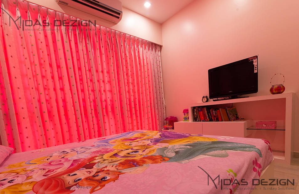 2bhk vasant oasis, marol, mumbai modern style bedroom by midas dezign