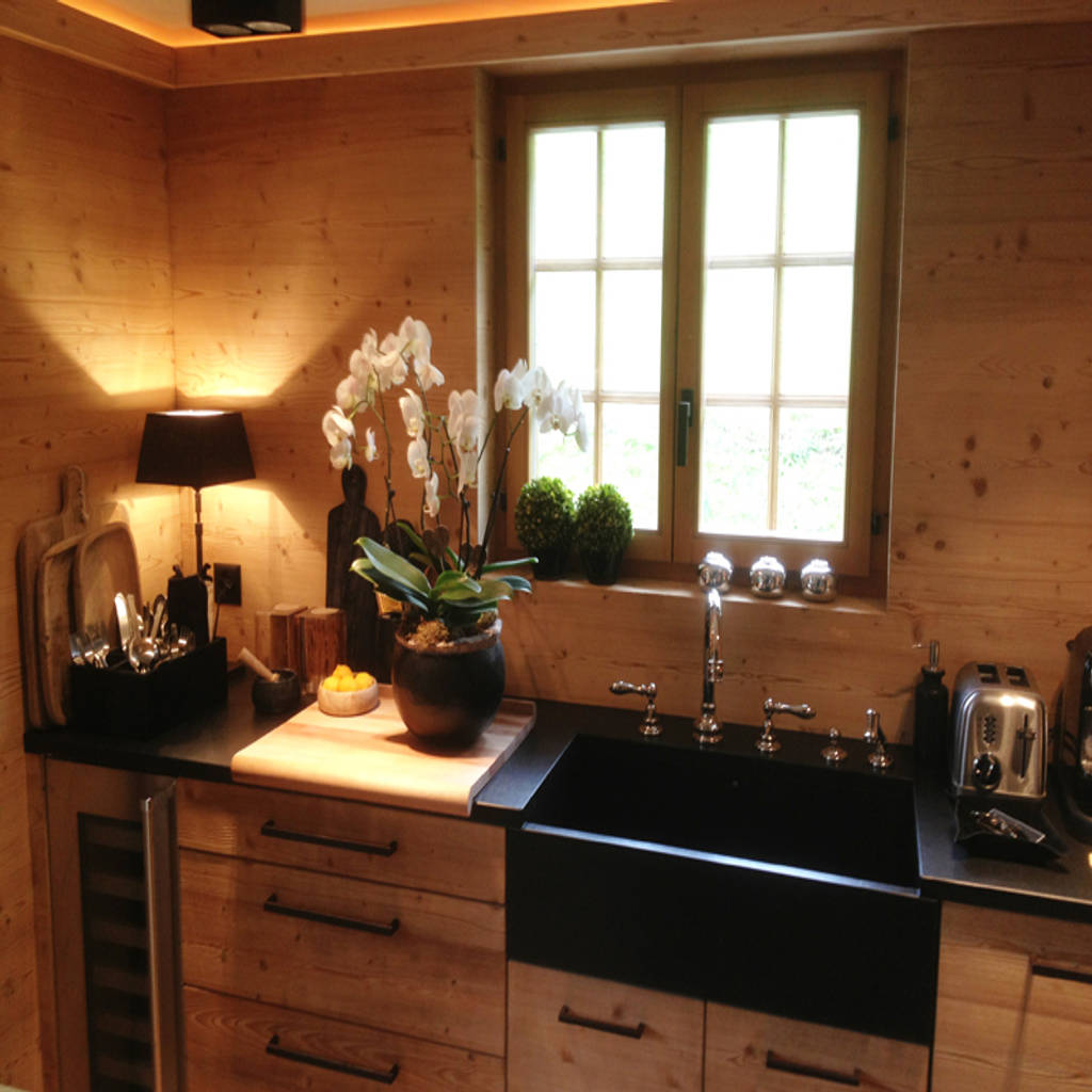 Küche mit speziellem küchentrog von rh-design innenausbau, möbel und