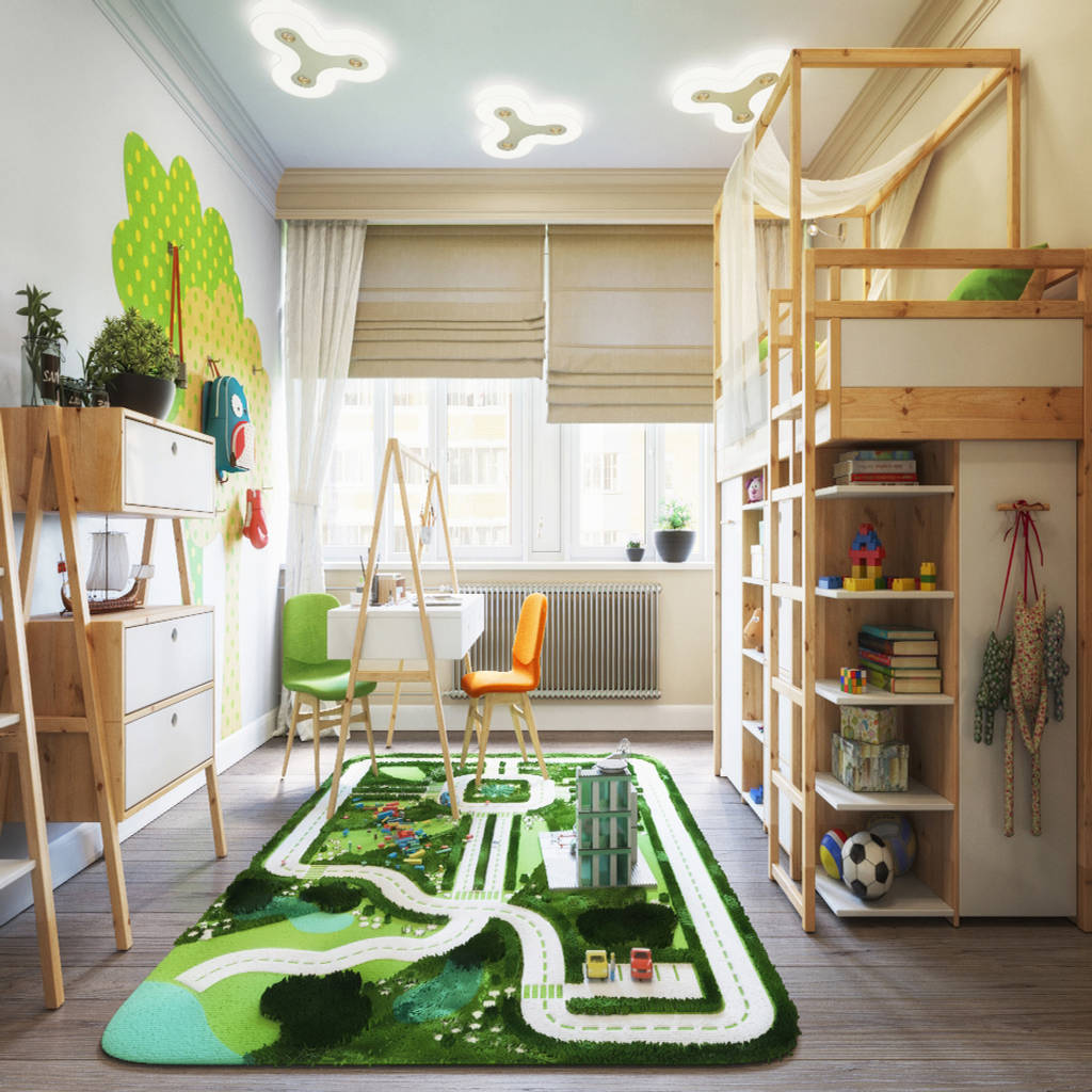 Детские комнаты в эко стиле