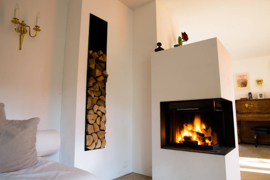 Heizkamin Offener Kamin Minimalistische Wohnzimmer Von Wachter