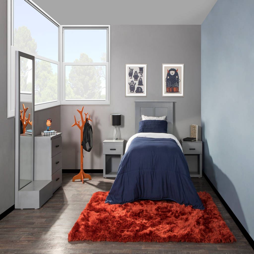 Recámara individual veranda gris de muebles dico moderno | homify