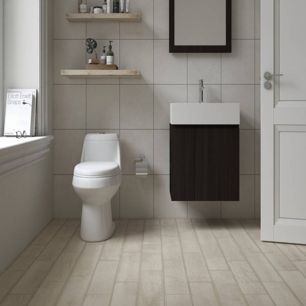 Baño con piso estilo madera baños clásicos de interceramic mx clásico