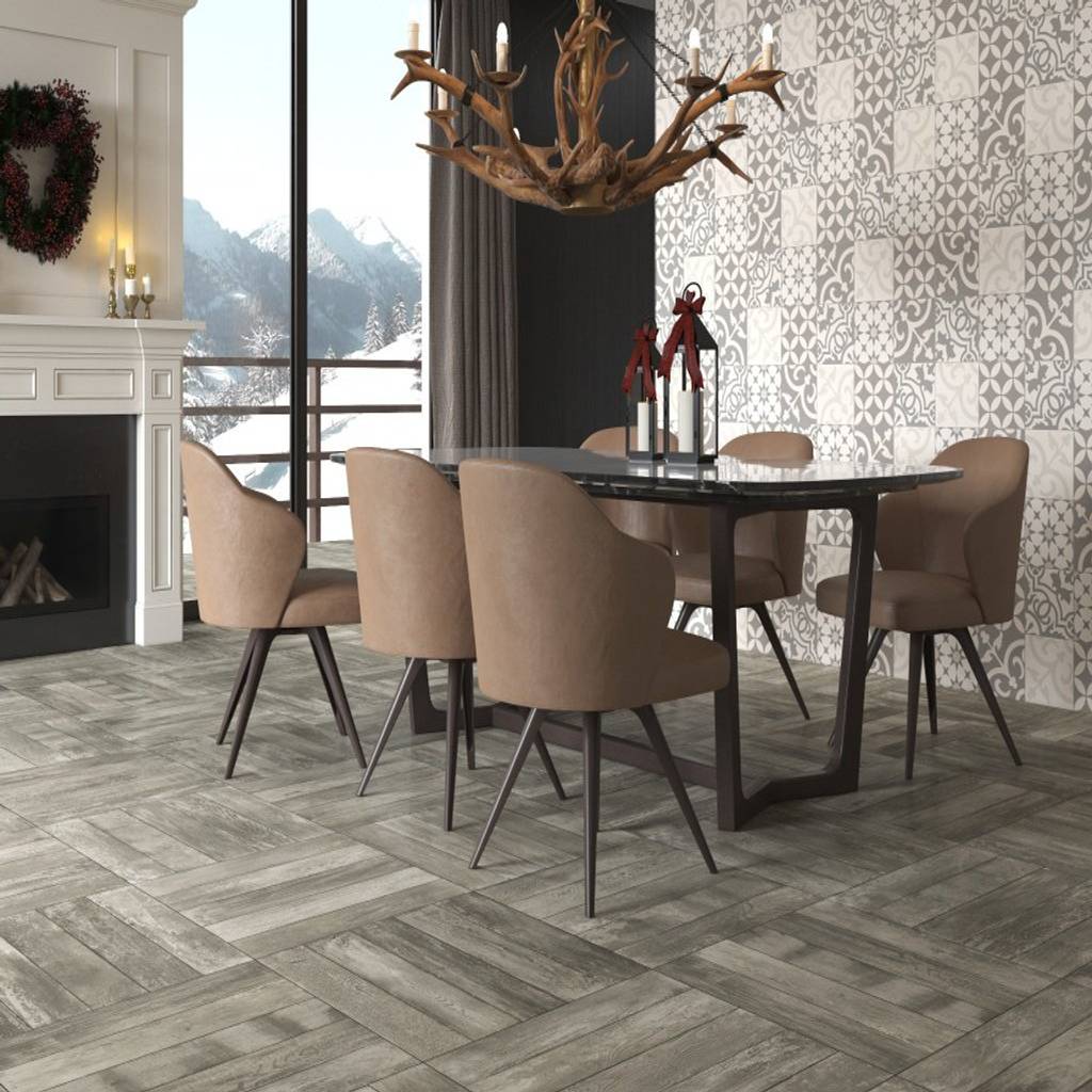 Comedor con cerámica estilo madera interceramic mx comedores rústicos