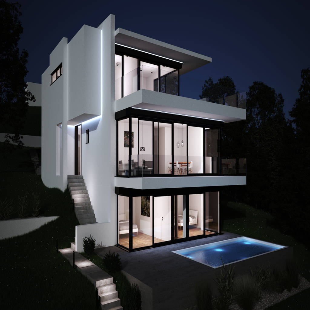 Neubau eines einfamilienhauses moderne pools von karl kaffenberger