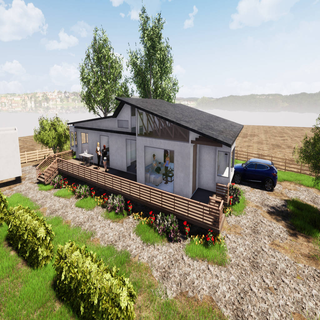 Vista general – casa cocm cr.3d modeling & rendering casas de campo