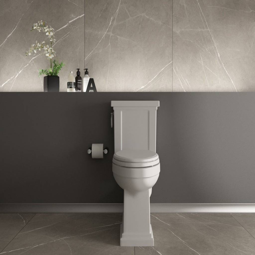 Baño con piso y pared estilo mármol baños modernos de interceramic mx