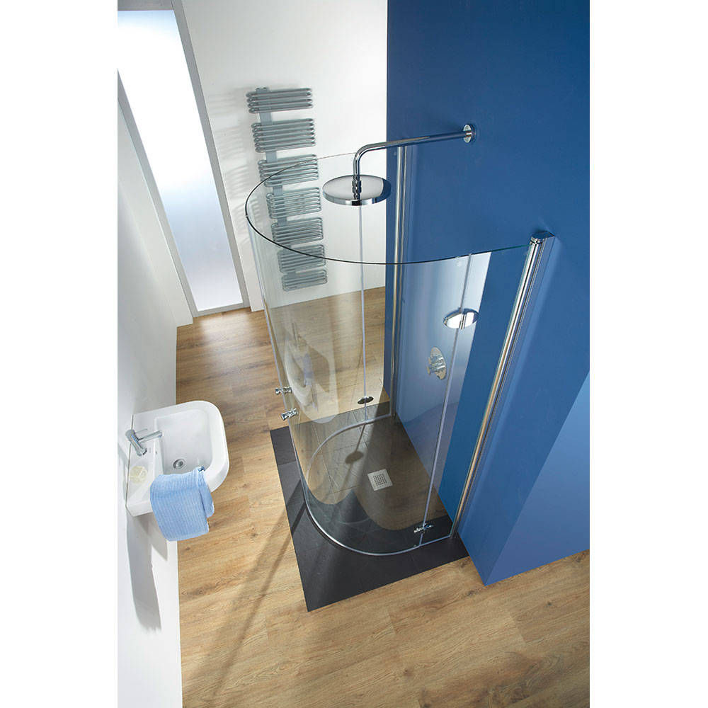 Runddusche Halbkreis Mit Drehfalttur Platzsparend Moderne