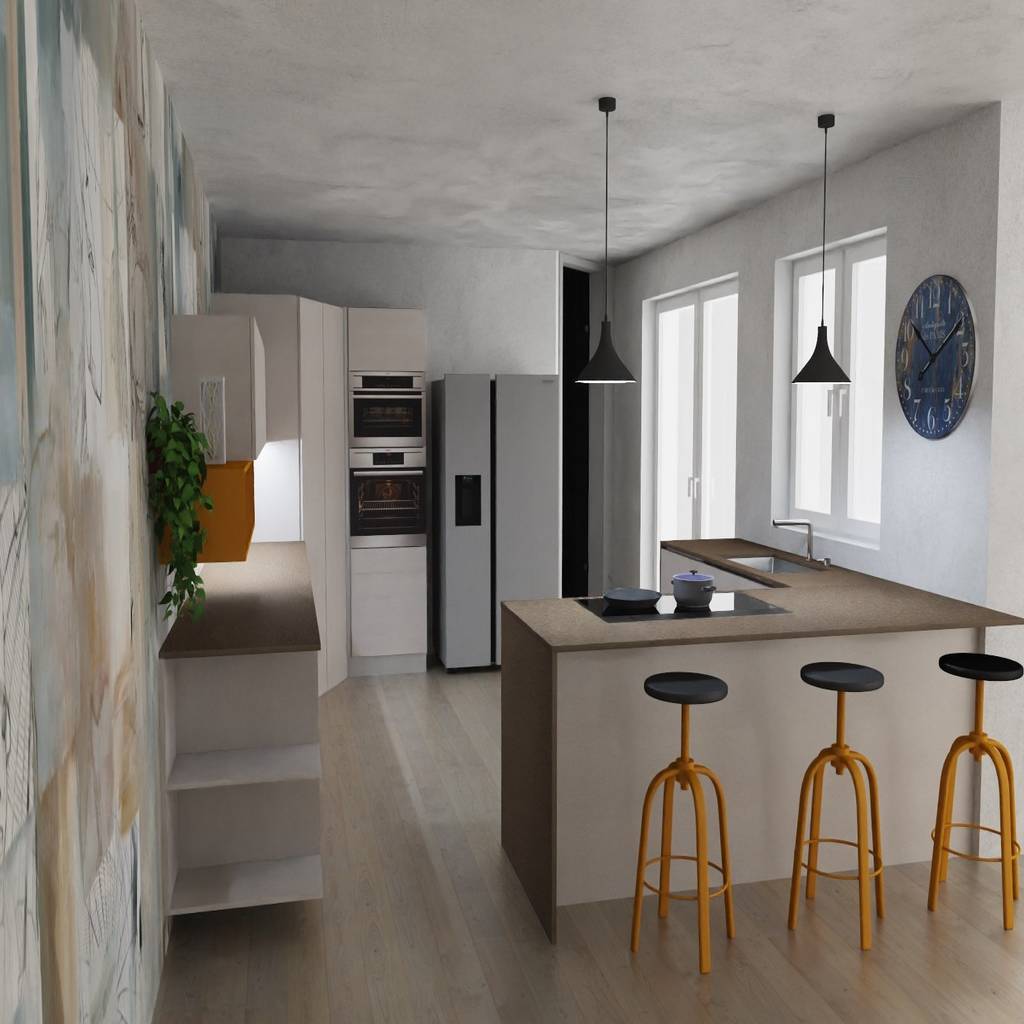 Cucina moderna trento cucina in stile industriale di g&s ...