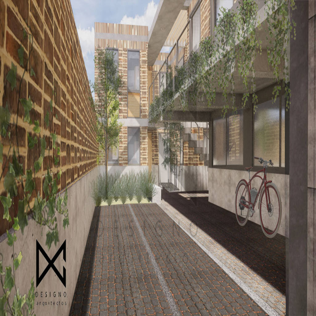 Nuevo laredo housing vista del patio central designo arquitectos casas