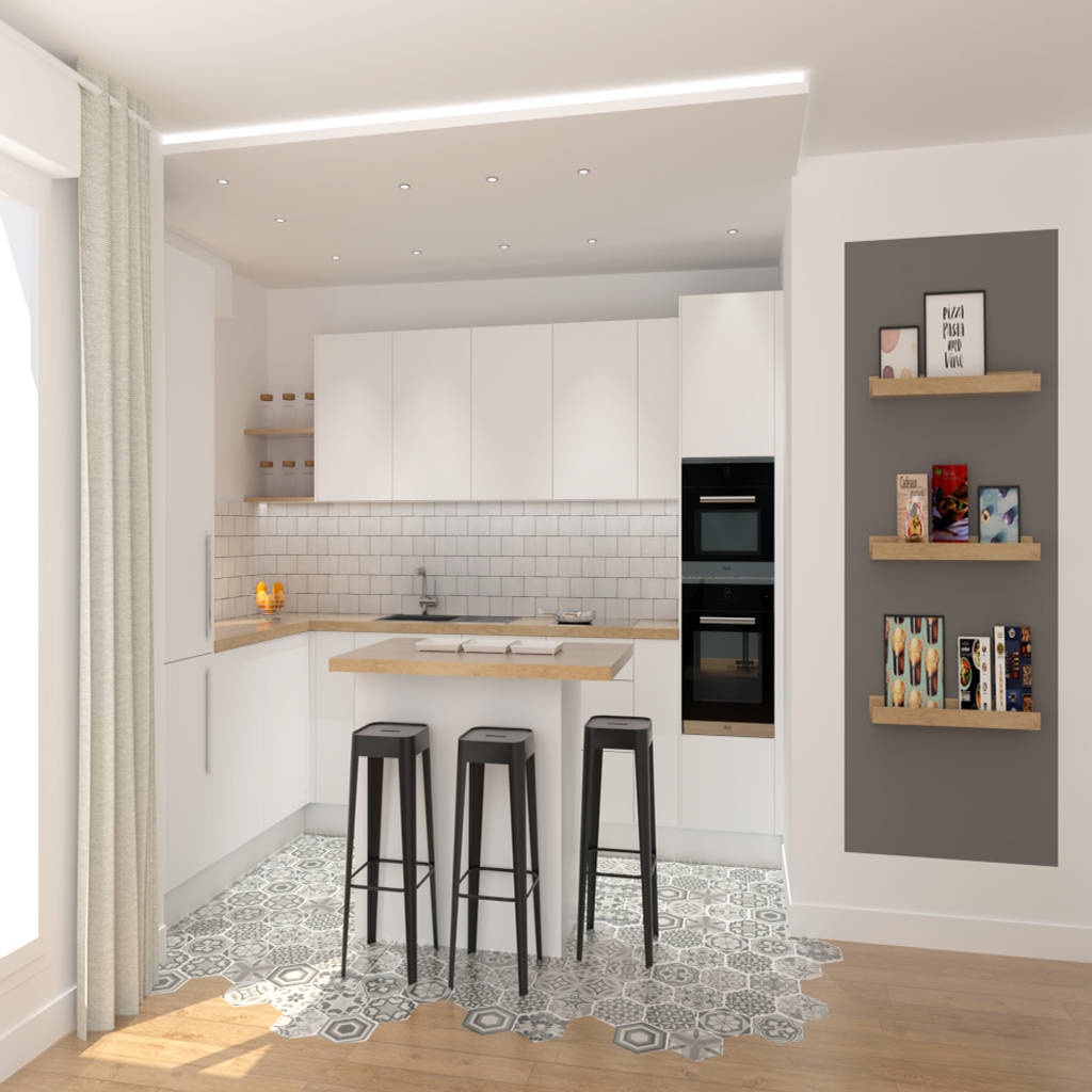 Scandinavian Style Kitchen By Julie Lefevre Design D Espace Et