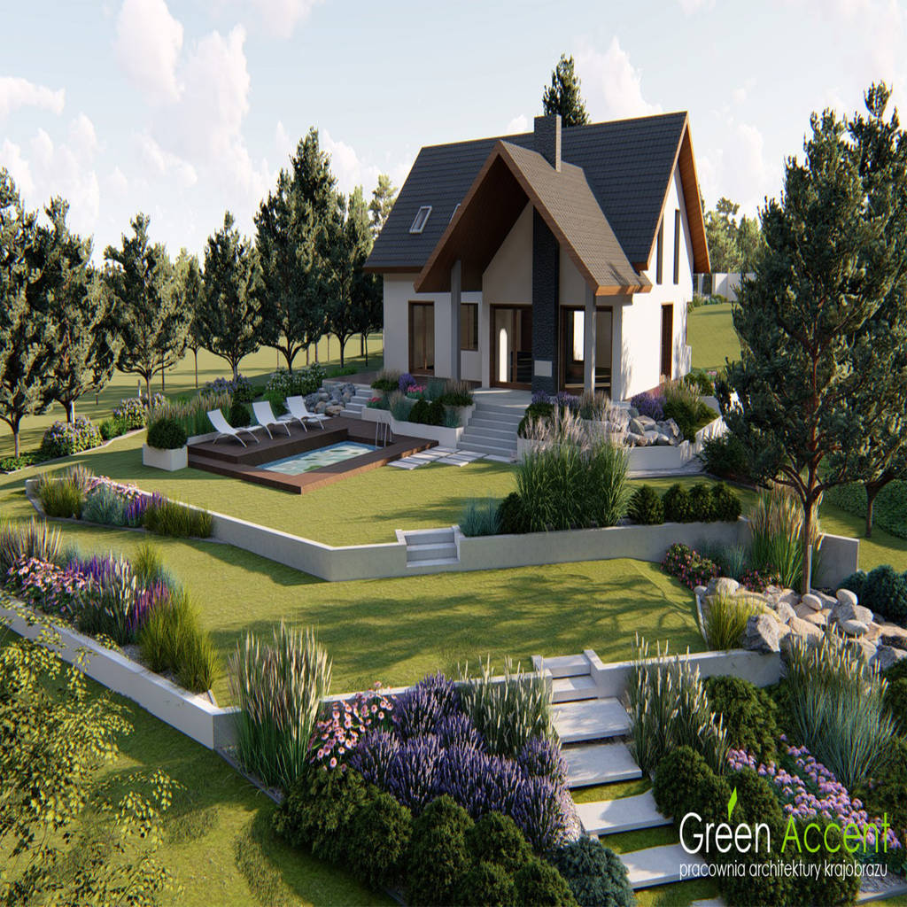 Jardines rústicos de green accent rústico | homify