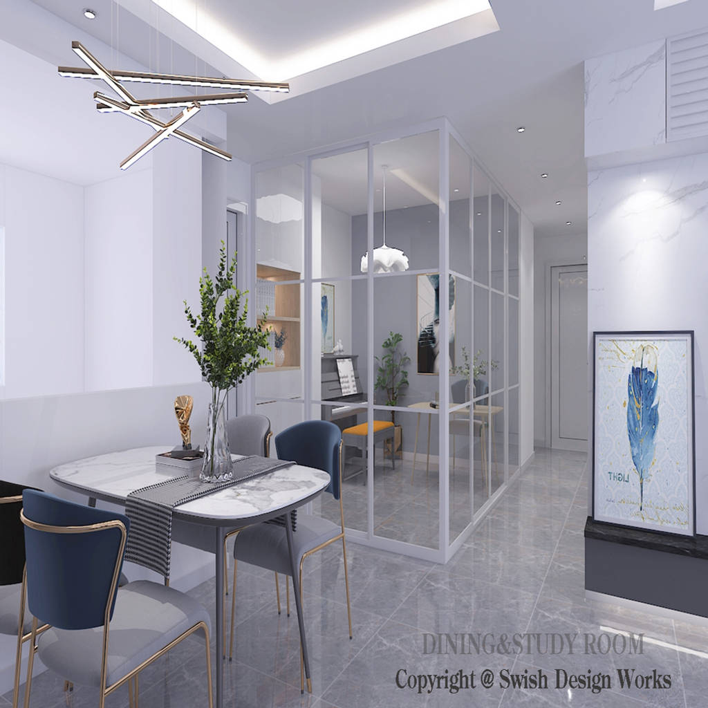 Dining Area Study Room Modern Dining Room By Swish Design Works Modern Homify