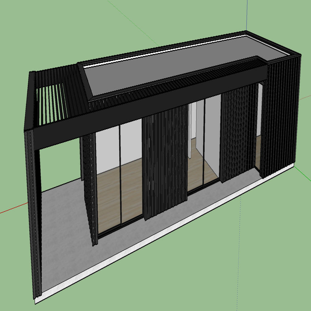Casa roca | vista frente rez arquitectura | diseño | construcción casas