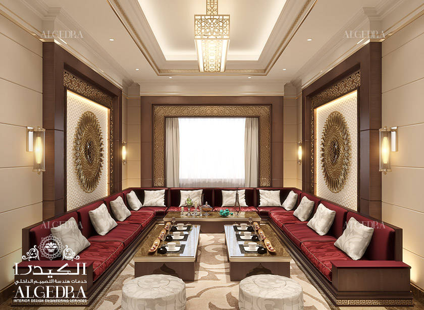 Majlis style dining room interior design in luxury villa | homify