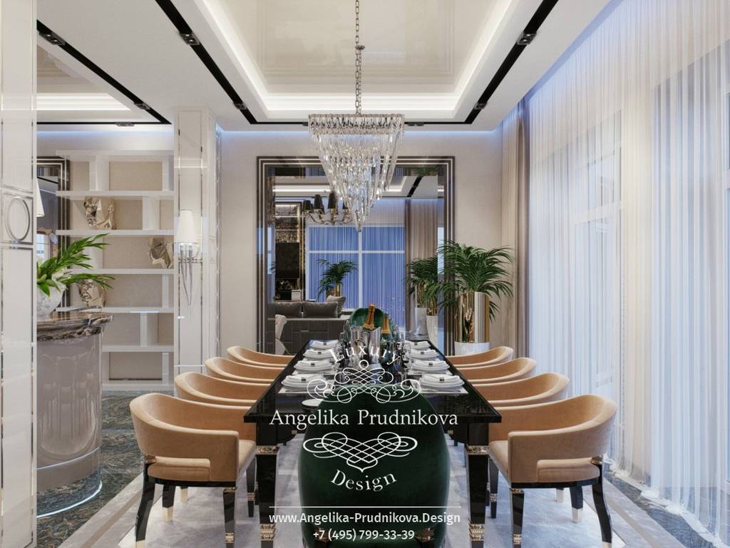 Дизайн-проект интерьера столовой в стиле ар-деко в г. брянск, дизайн ...