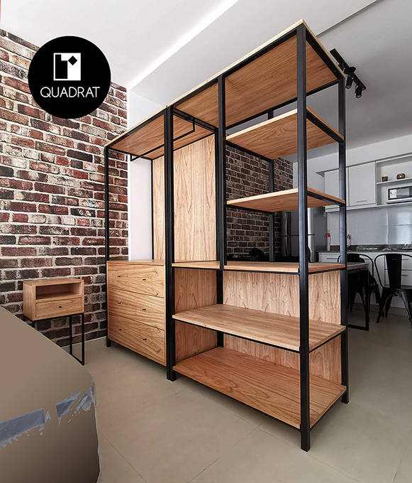 Placard De Hierro Y Madera Minimalista Homify