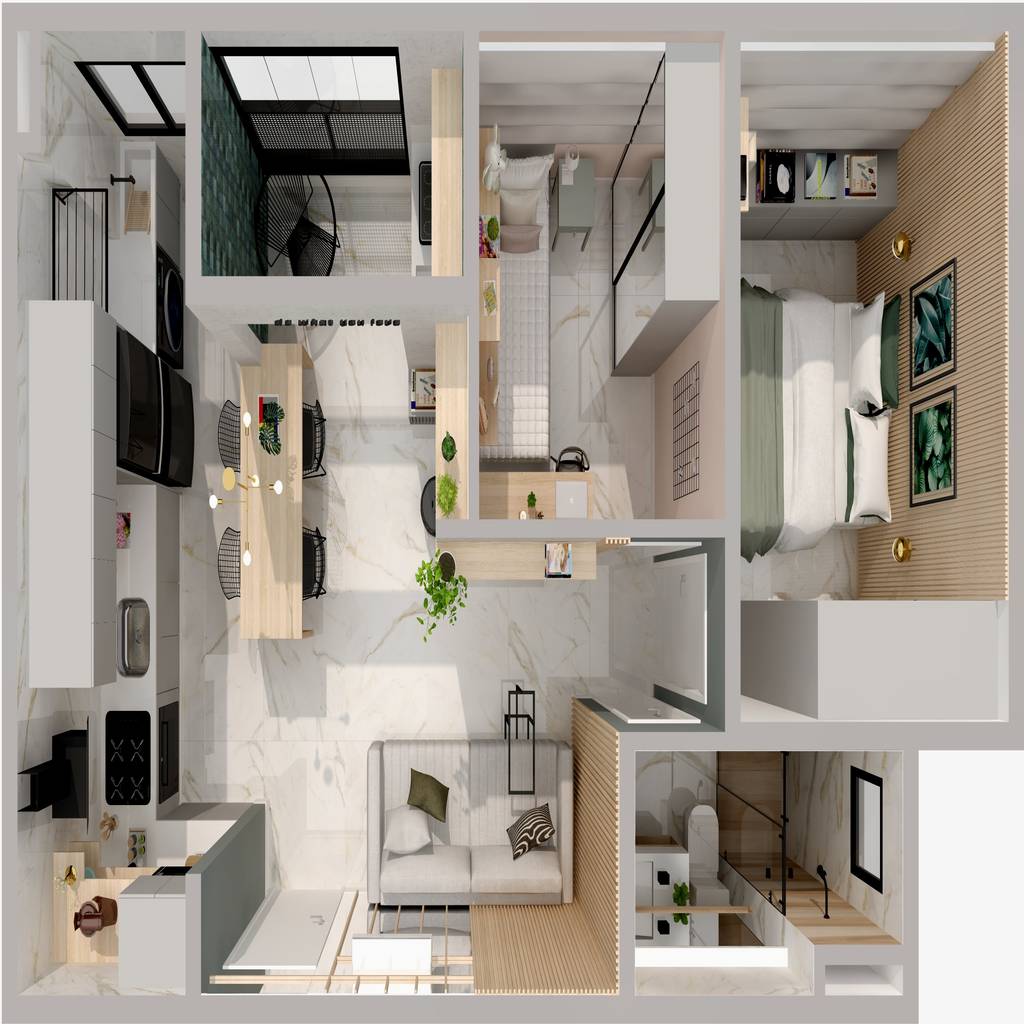 Planta baixa humanizada 3d homify