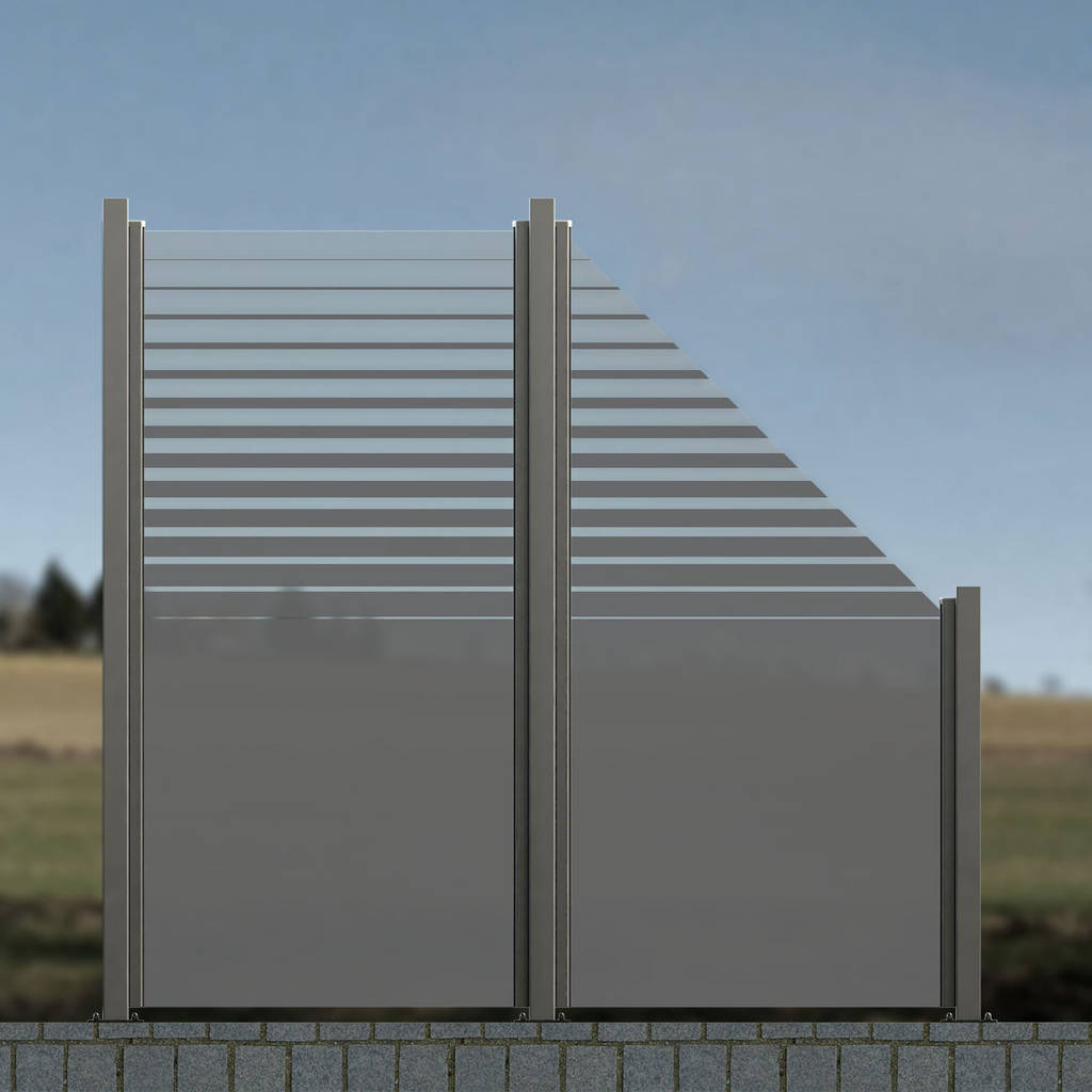 Glaszaun zaun, trennwand, sichtschutz und windschutz aus glas für