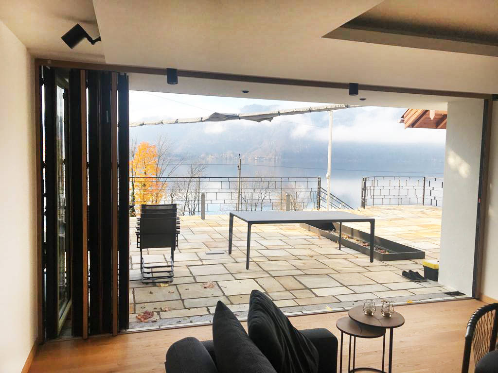 Glas-falttüren von sunflex system sf 75 – im sommer kann die front fast ...