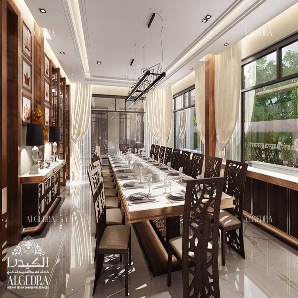 غرفة طعام مودرن بأثاث خشبي من algedra interior design حداثي homify غرفة طعام مودرن بأثاث خشبي من algedra interior design حداثي homify