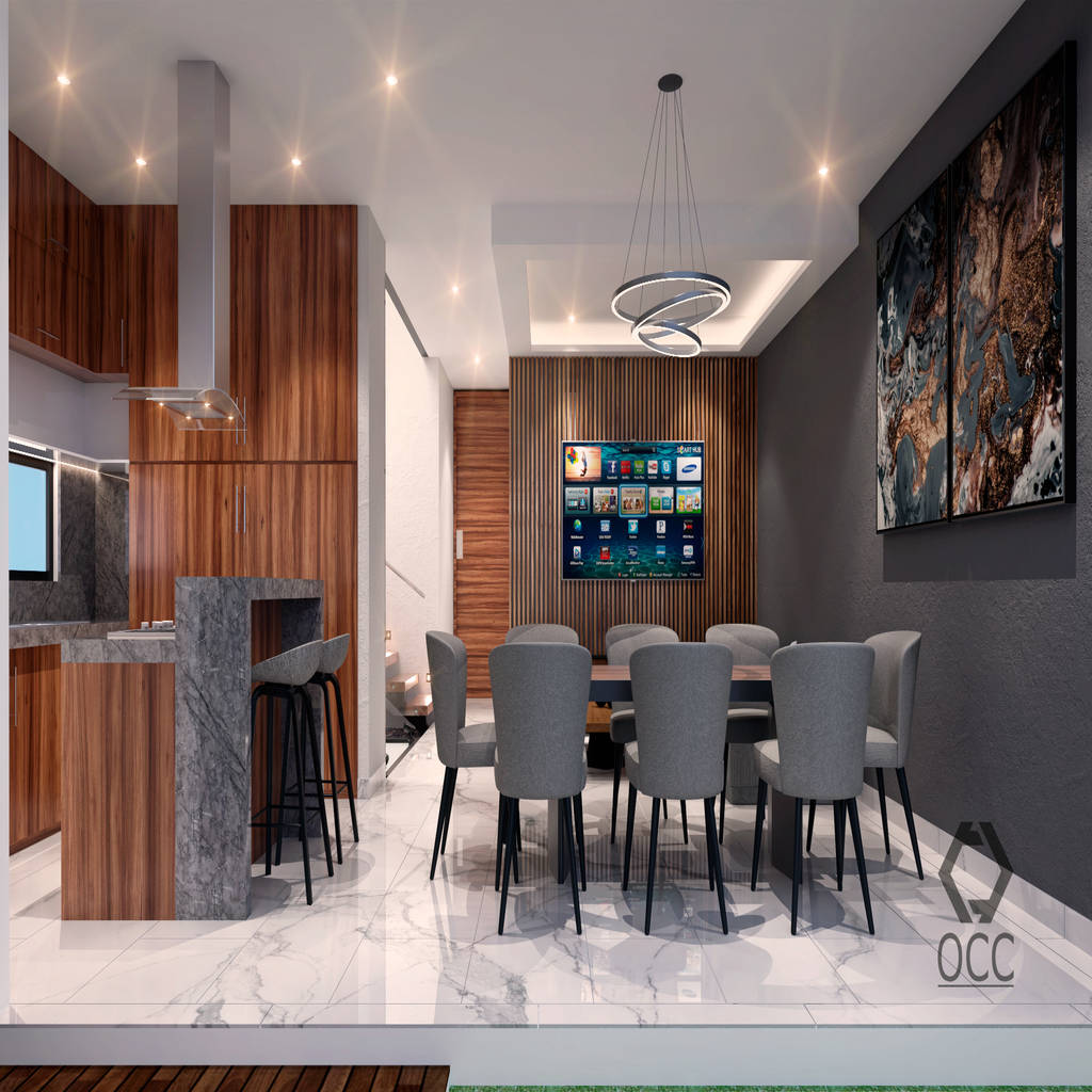 Casa ga: comedor comedores modernos de constructora occ moderno | homify