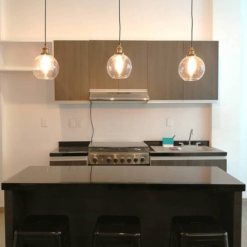 Cocina a la medida b-house diseño de interiores cocinas pequeñas negro