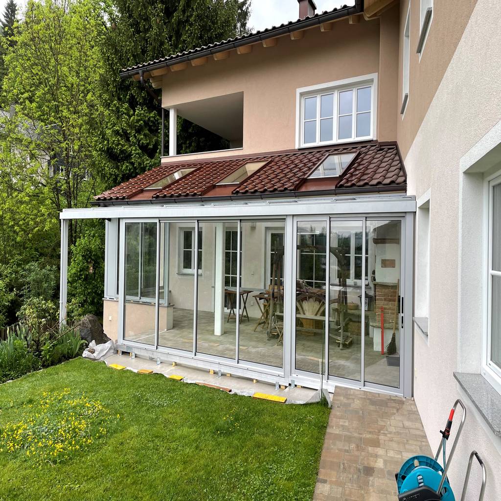 Wintergarten nach maß für einfamilienhaus in oberösterreich schmidinger
