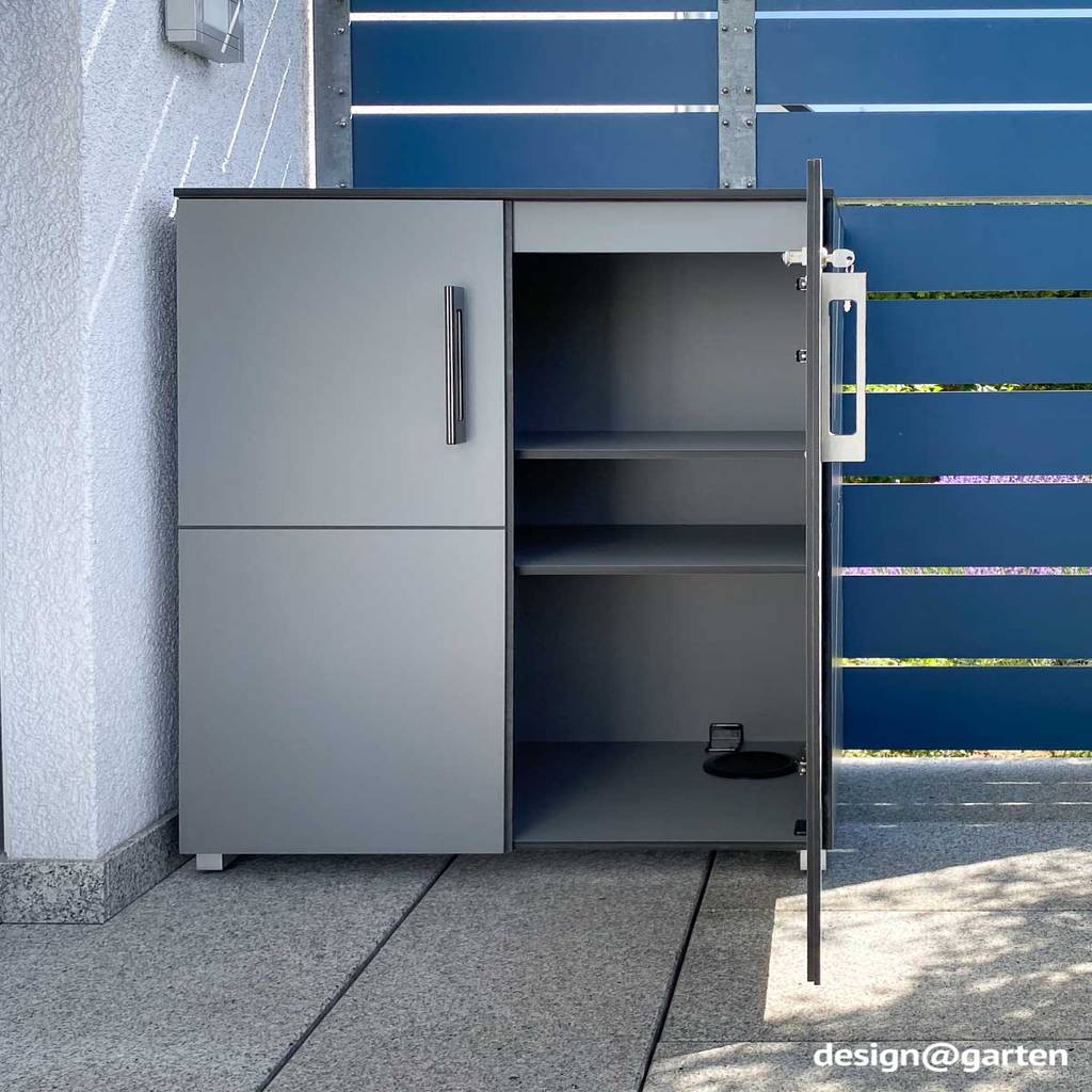 Praktisch, schick und wetterfest kompakter balkonschrank aus hpl