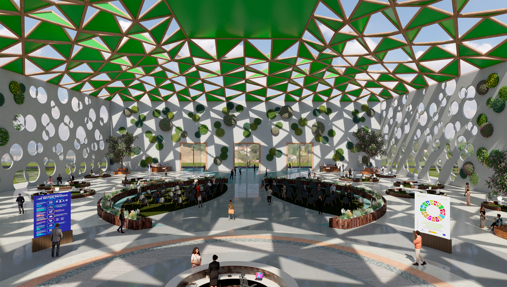 Área de lobby para una plataforma de eventos virtuales / lobby area for ...