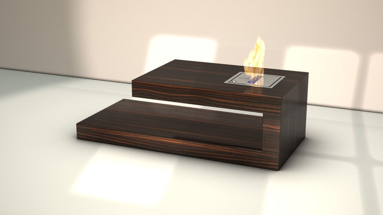 Coffee Table "FIRE", BERLINRODEO interior concepts GmbH BERLINRODEO interior concepts GmbH غرفة المعيشة ديكورات مدفأة الحطب