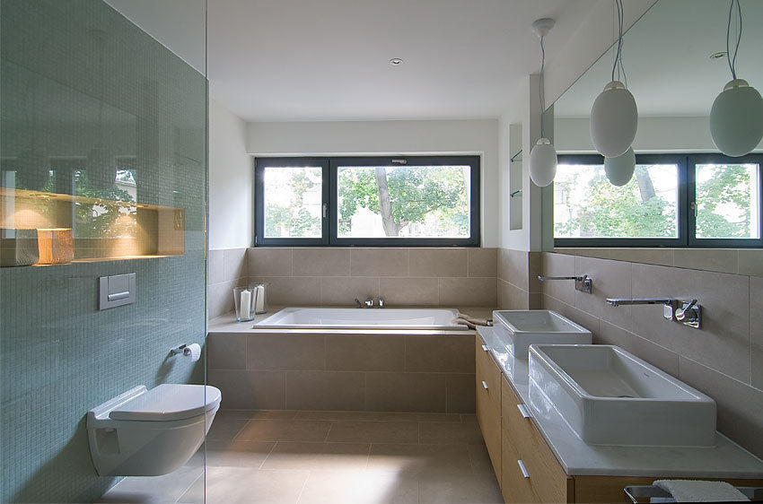 Familienbad, Design Design Phòng tắm phong cách hiện đại