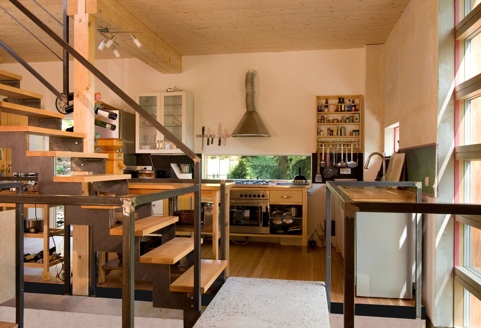 Haus K., Architekturbüro Riek Architekturbüro Riek Rustic style kitchen