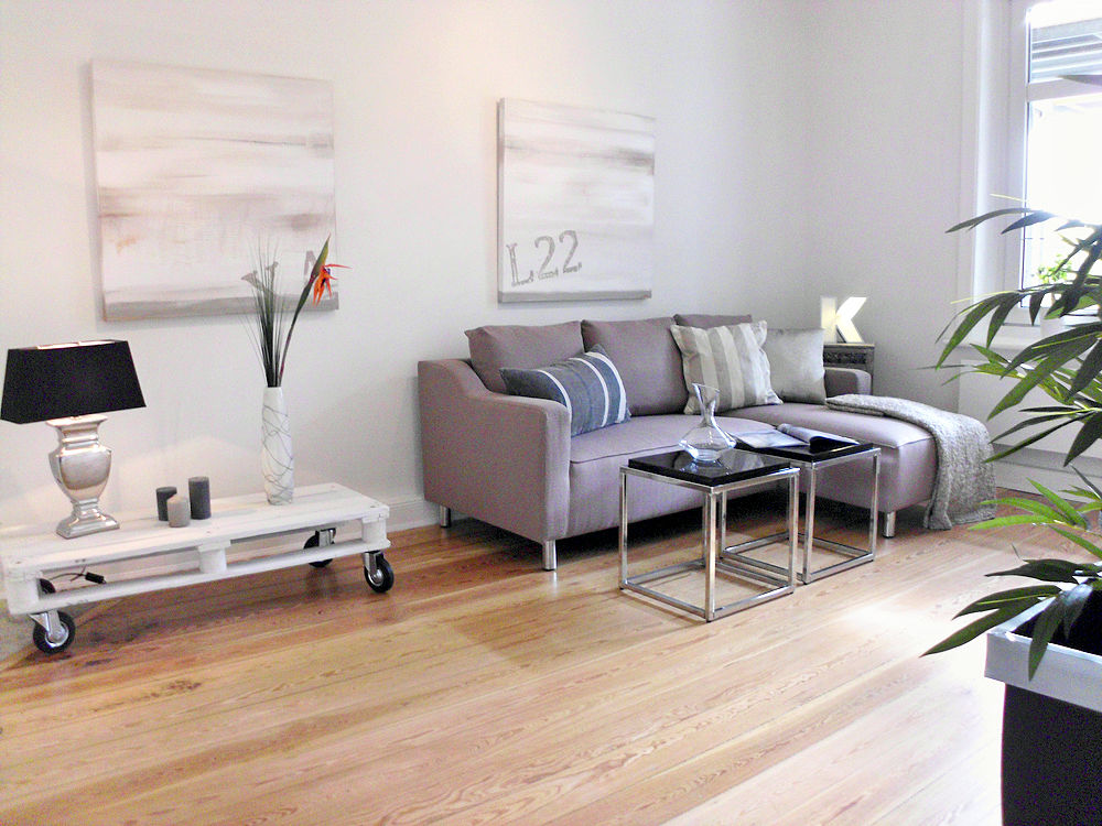 Home Staging ETW Altbau in Hamburg, wohnhelden Home Staging wohnhelden Home Staging 모던스타일 거실