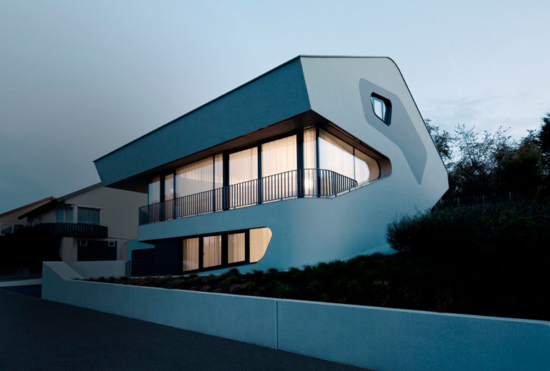 OLS HOUSE - new 4-person family home near Stuttgart, J.MAYER.H J.MAYER.H Modern Evler